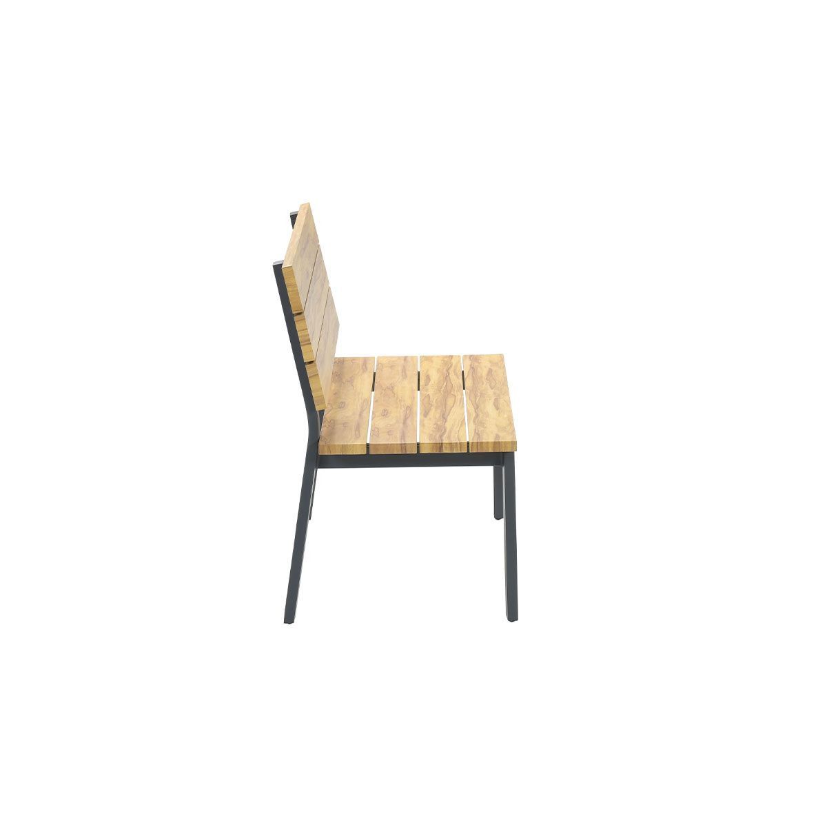 GARDEN Impressions Diva Parkbank carbon black/Teak Look