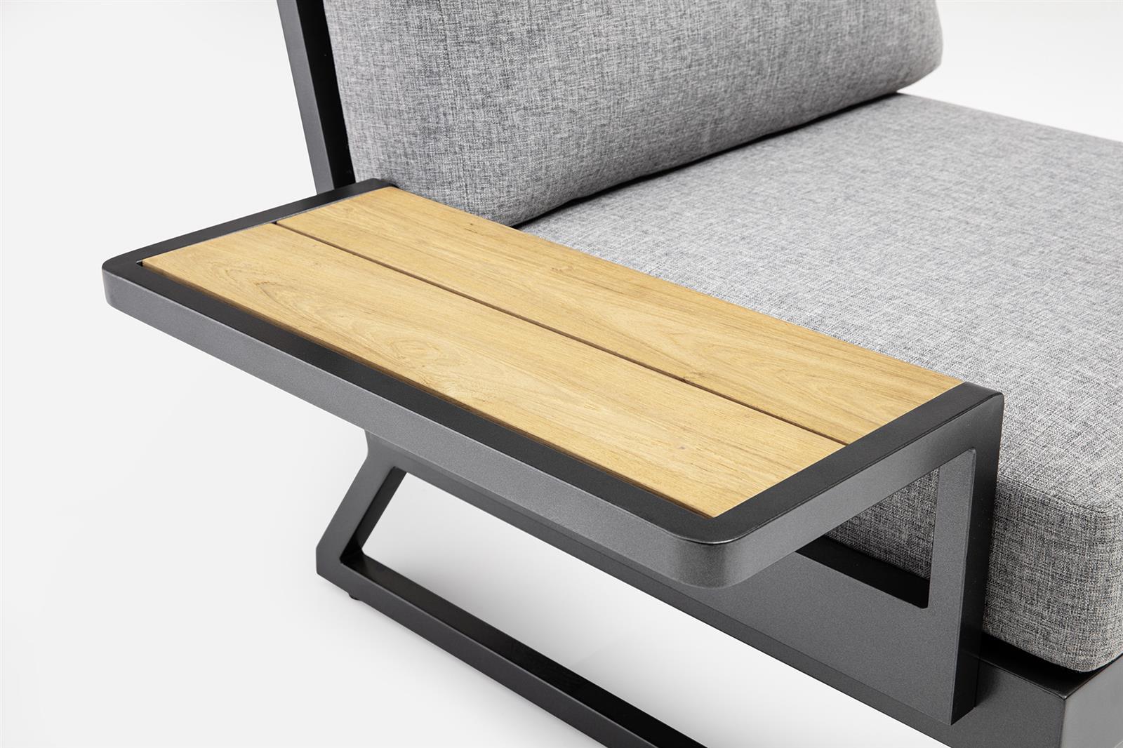 Kettler OCEAN SKID PLATFORM Universal Ablage, anthrazit/ Teak, Aluminium