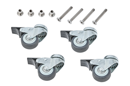 Glatz Rollen-Set Edelstahl zu Granitsockel 40/55/90/120kg Ø5cm H=7cm