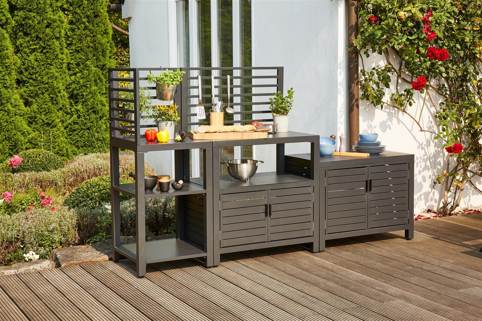 Siena Garden TEXAS Outdoor-kitchen Mittelteil niedrig matt anthrazit