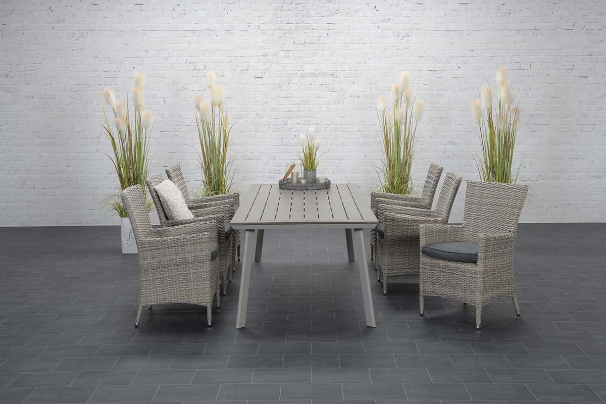 GARDEN Impressions Costa dining Sessel vintage willow HØ5mm/refl.black