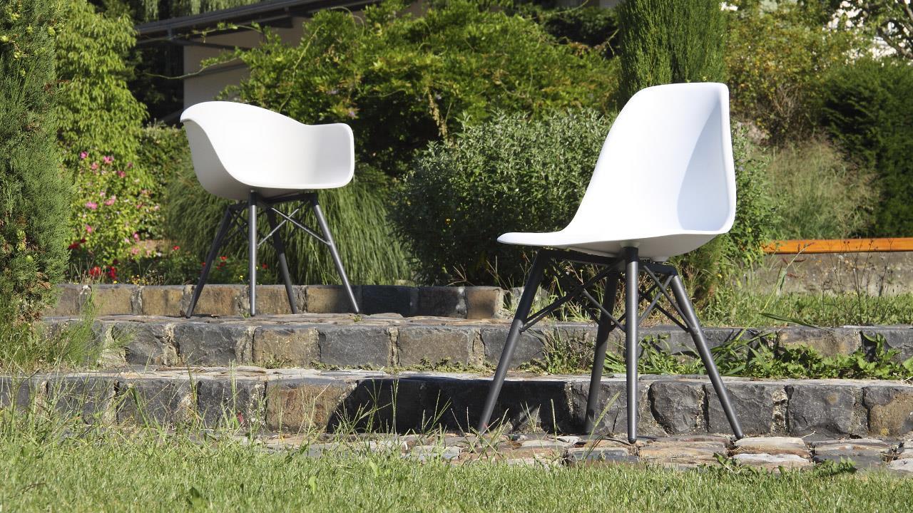 Acamp Schalensessel New York anthrazit/weiß