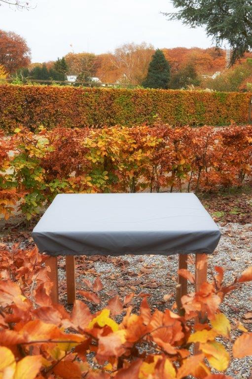 Traditional Teak Abdeckhaube runder Tisch Ø 130 cm grau