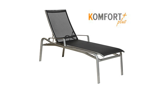 Karasek BARBADOS PLUS- Stapelliege mit Aluarmlehne 