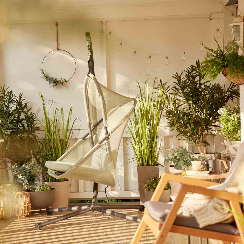 Siena Garden YOBAYA Hängesessel Stahl matt-anthrazit/light green