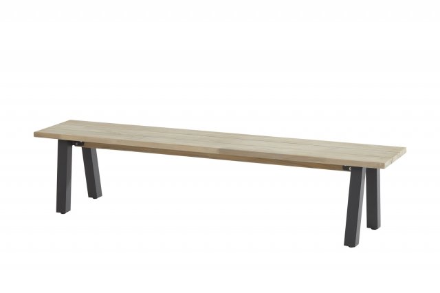 Taste by 4Seasons Derby Sportbank 200 x 40cm, Aluminium Beine anthrazit