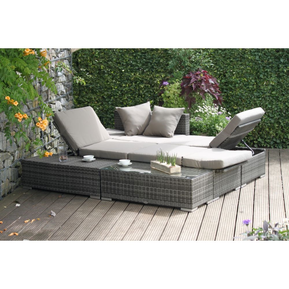 Sitzgruppe ALARA 4-teilig Kunststoffgeflecht/Aluminium
