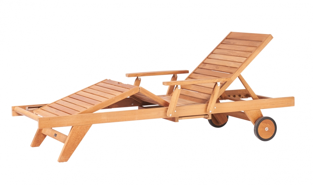Traditional Teak Gartenliege Leah Teakholz
