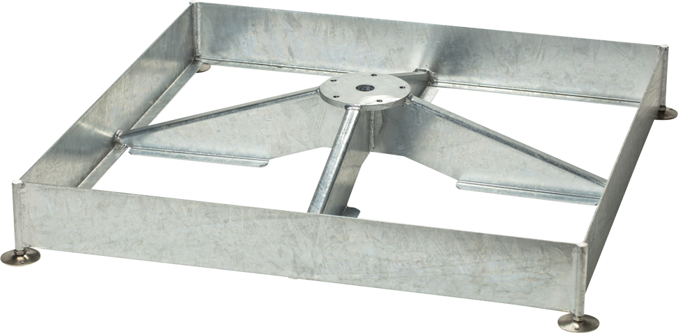 GLATZ Sockelrahmen M4 180 kg, (für 12 Platten) Stahl verzinkt