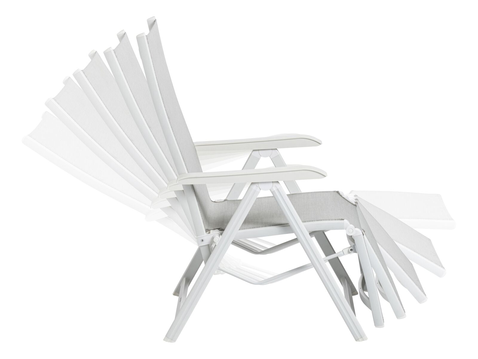 KETTLER BASIC PLUS Relaxsessel weiß matt/ hellgrau