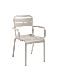 Grosfillex Stapelstuhl Cannes mit Armlehne Havanna Modell ALT