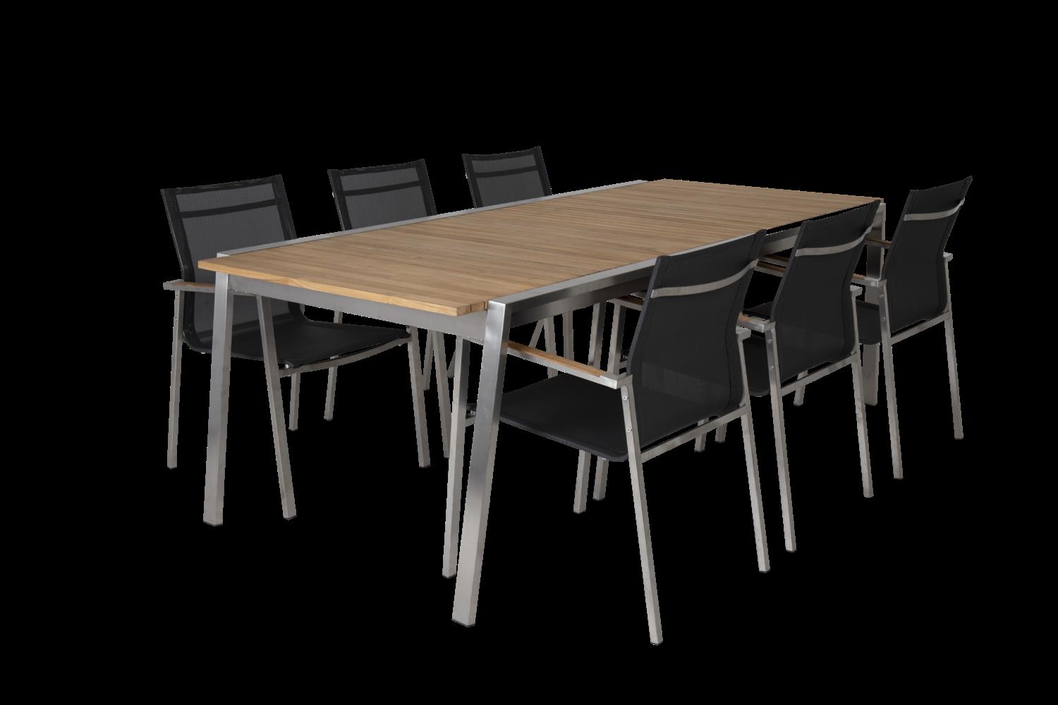 Brafab Naos Diningsessel Edelstahl/Teak
