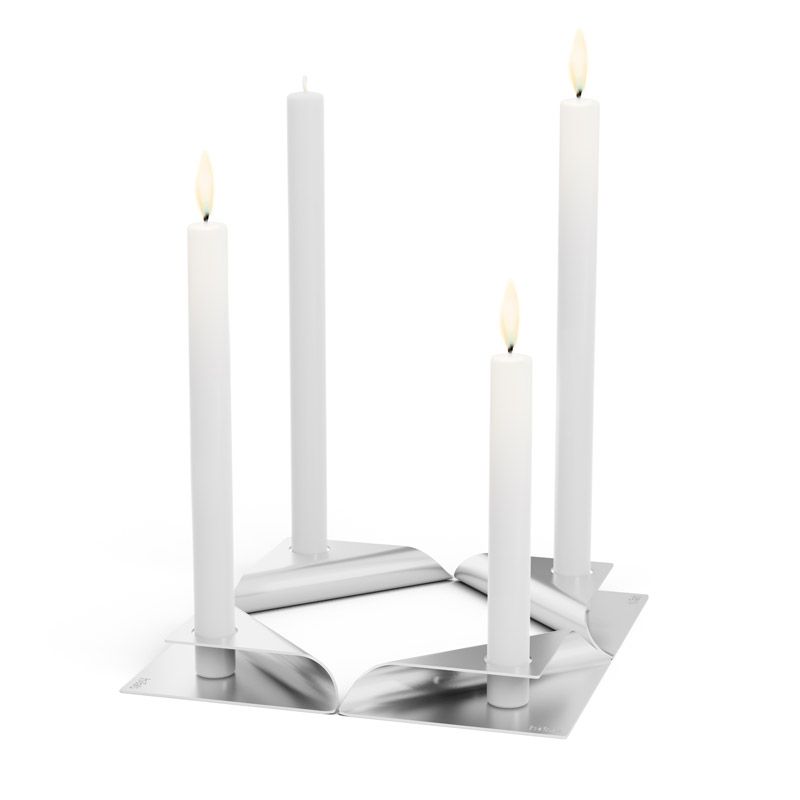Höfats SQUARE CANDLE silber 4 Stück