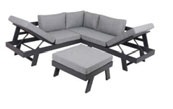 Lounge-Set DREAMER 3tlg. Aluminium