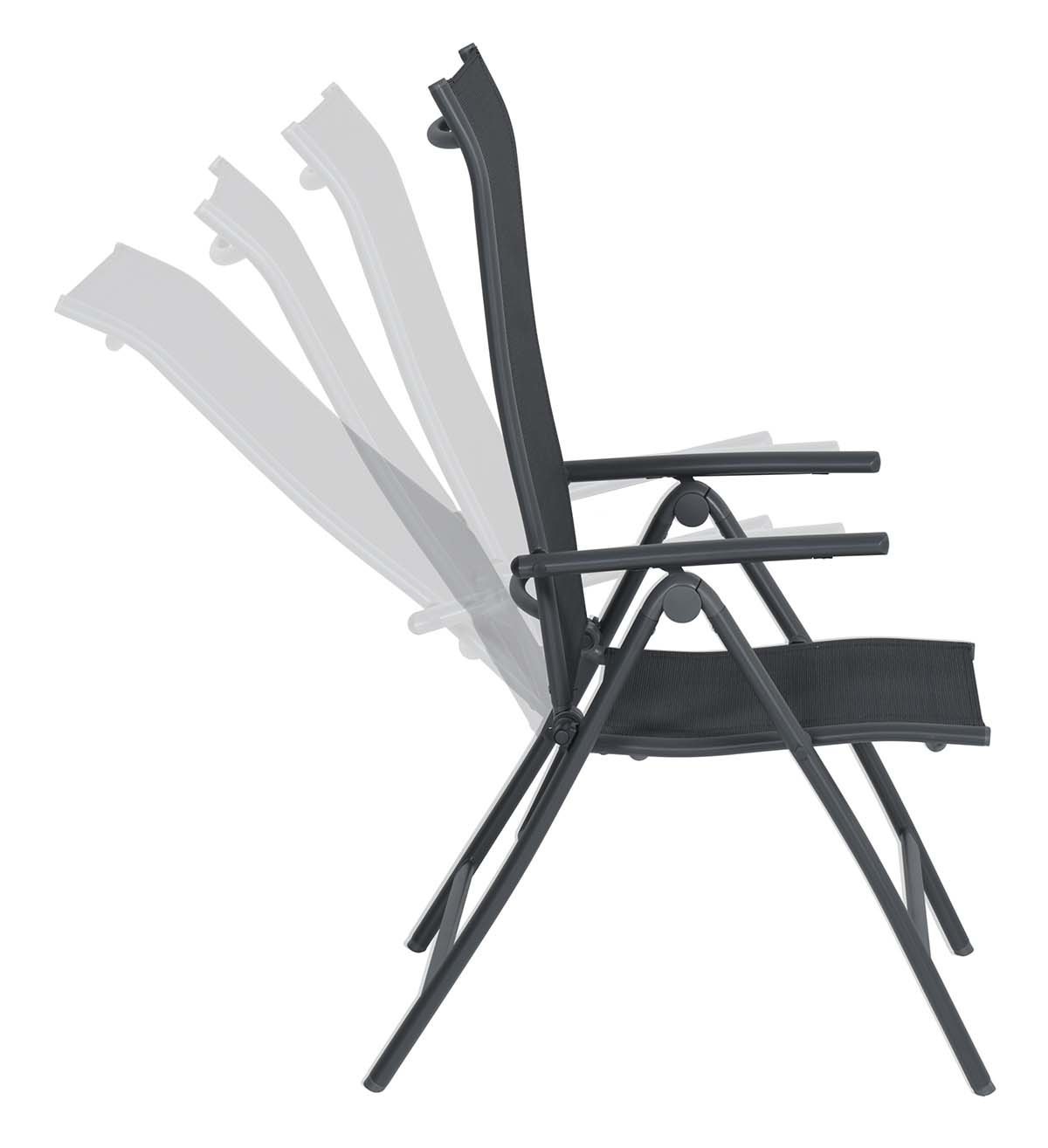 GARDEN Impressions Limone Liegestuhl carbon black/anthrazit