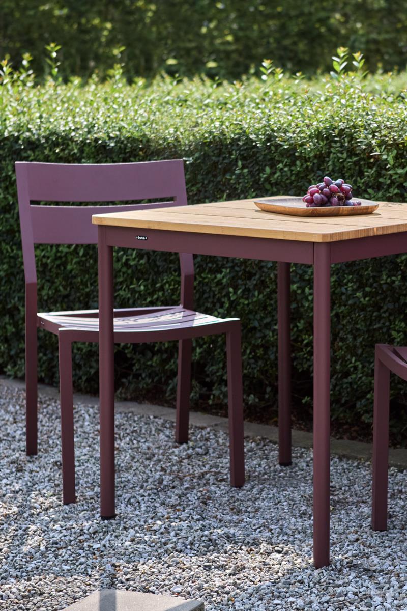 Brafab Bistrotisch Nox 70x70 cm Bambus/Zin Red