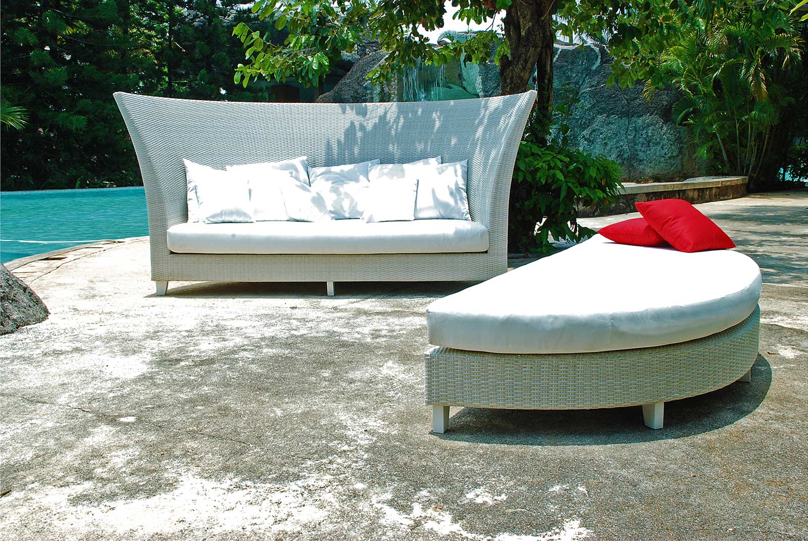 Hocker Laguna weiß