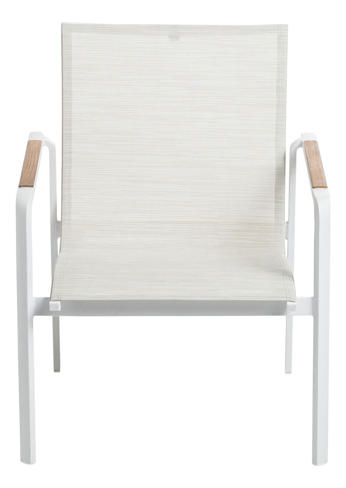 Kettler DIAMOND Loungesessel weiß matt/ beige/Teakholz