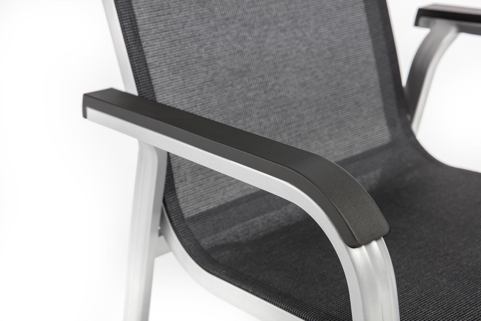 KETTLER BASIC+ PREMIUM Stapelsessel silber/ Lakritz