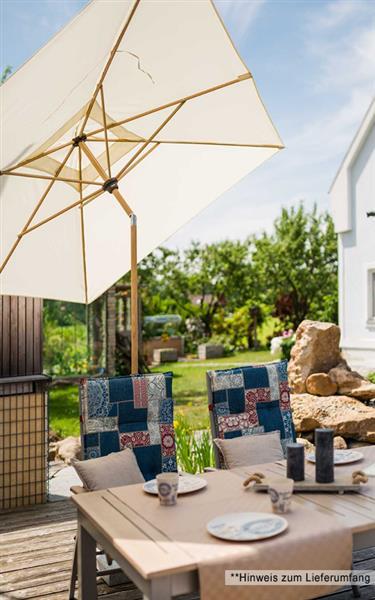 Doppler Sonnenschirm Alu Wood 300 x 200 cm natur