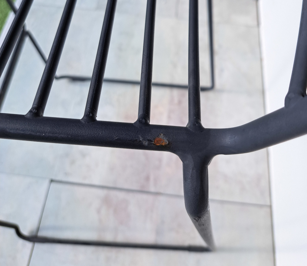 Flexfurn Stapelstuhl Wire Schwarzer Stahl B-Ware