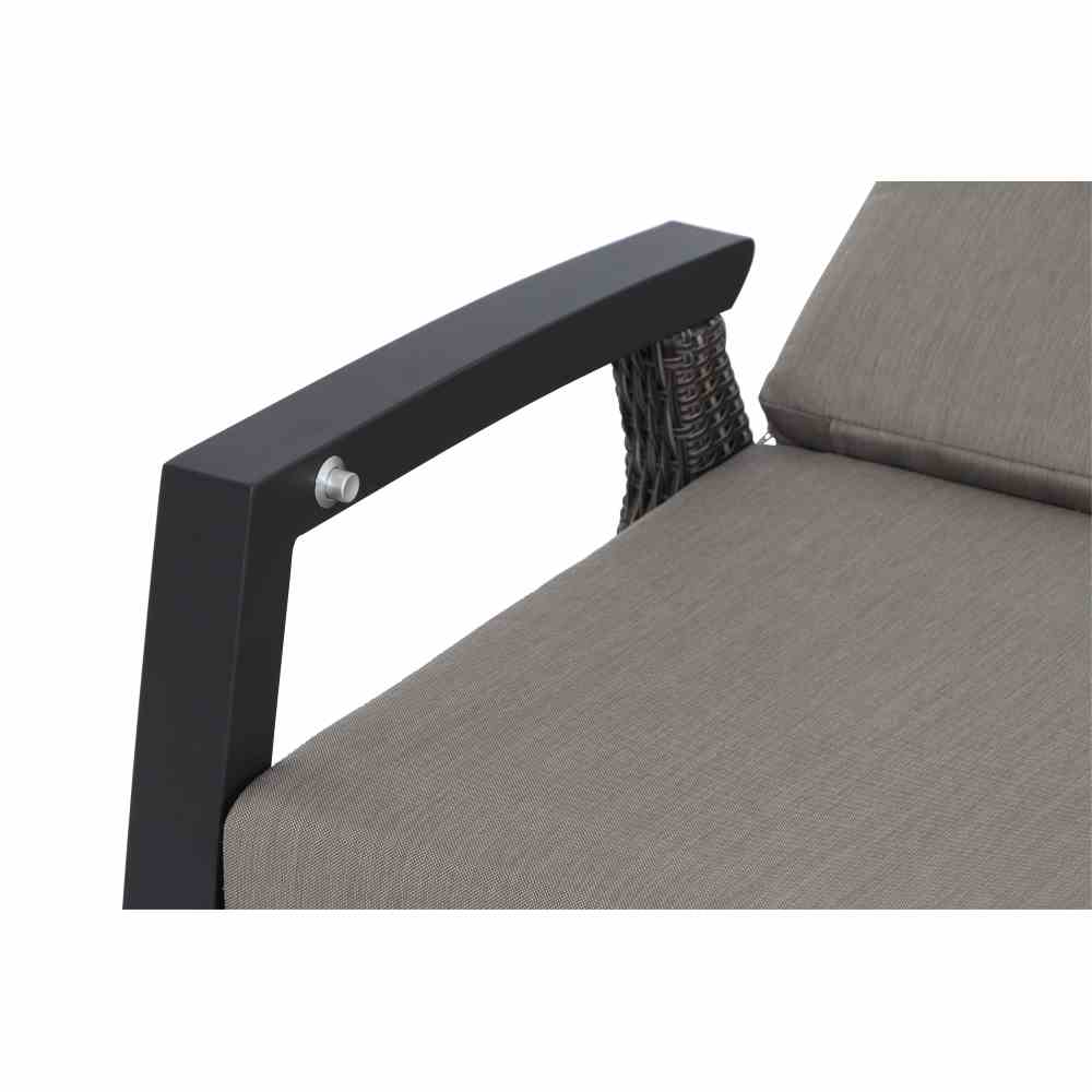 Siena Garden CORIDO LOUNGE 3er Sofa Aluminium/Geflecht charcoal grey