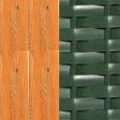 Gartenstrandkorb "Classic-Bullauge" PVC-Kunststoffgeflecht grün