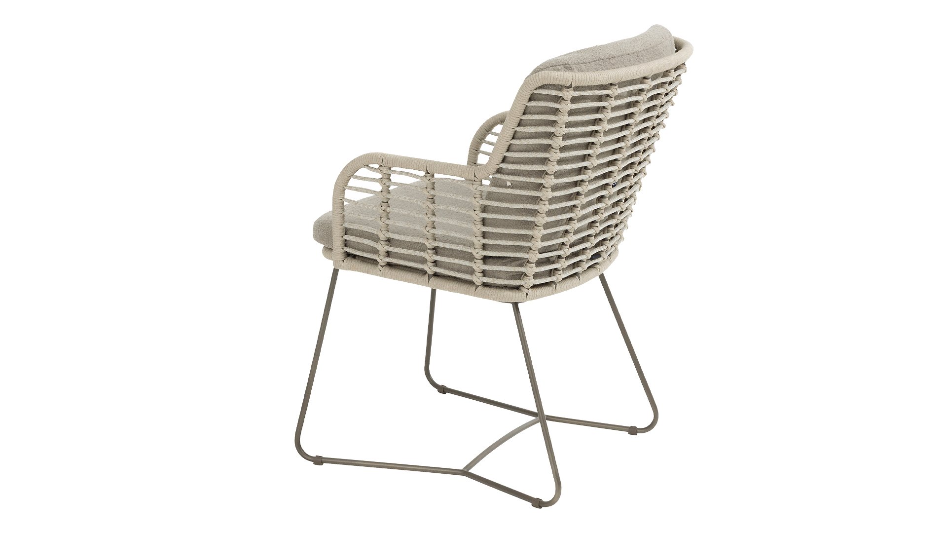 4 Seasons Outdoor Fabrice Dining Sessel mit 2 Kissen Terre/Grau