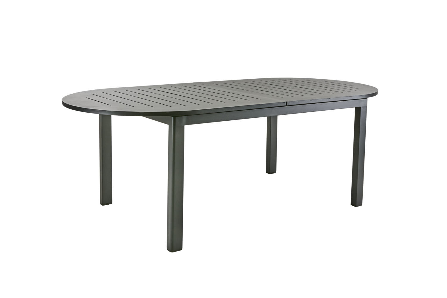 Brafab Ausziehtisch Elipse Lomma Aluminium Schwarz 220-280 x 110 cm