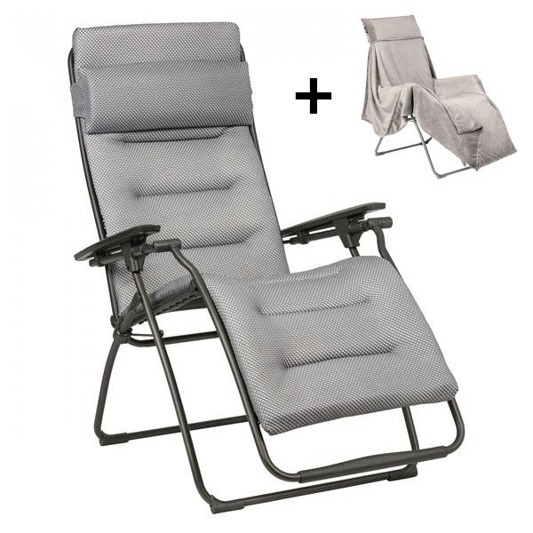 Lafuma FUTURA Be Comfort Titan/Silver inkl. Fleece-Auflage beige