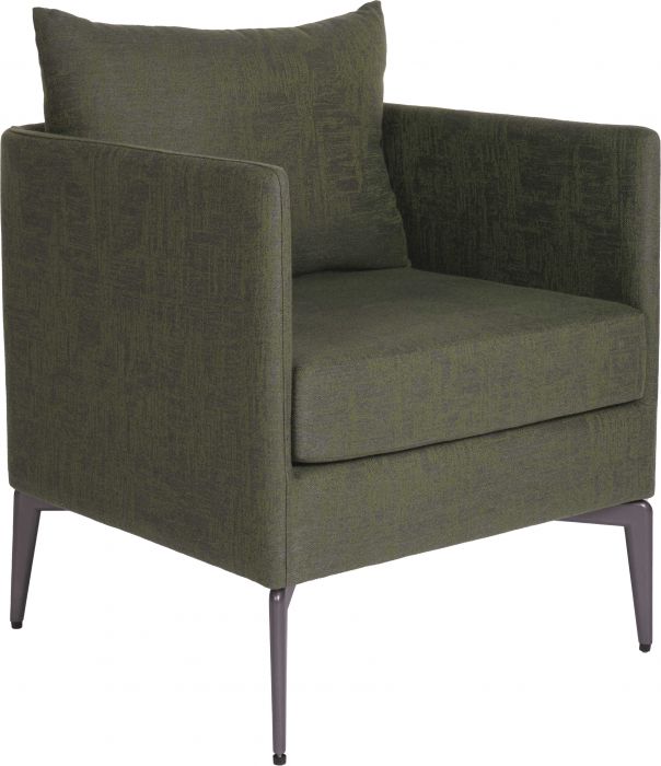 Stern Sessel Marta Aluminium Bezug und Kissen Outdoor-Stoff dunkelgrün/schiefergrau meliert