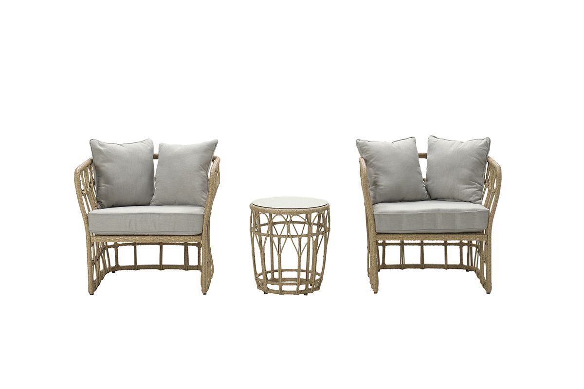 GARDEN Impressions Colonial Loungeset 3-teilig - natur/sand