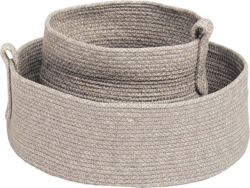 Stern Korb-Set Ø 20 x 13 cm / Ø 30 x 10 cm Kordel greige