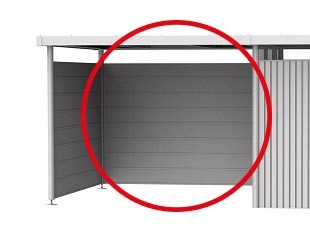 Biohort Rückwand für Seitendach zu Gerätehaus HighLine Gr. S