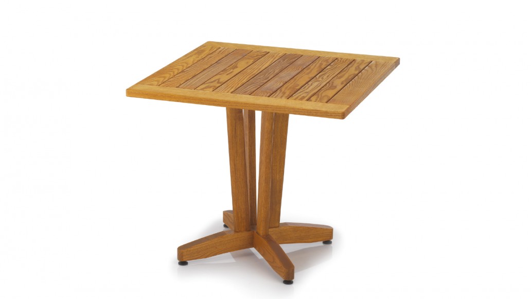Original italienischer Tisch Rimini Holz 90 x 90 cm