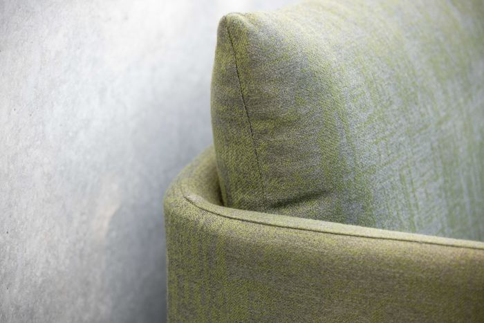 Stern Sessel Marta Aluminium Bezug und Kissen Outdoor-Stoff dunkelgrün/schiefergrau meliert