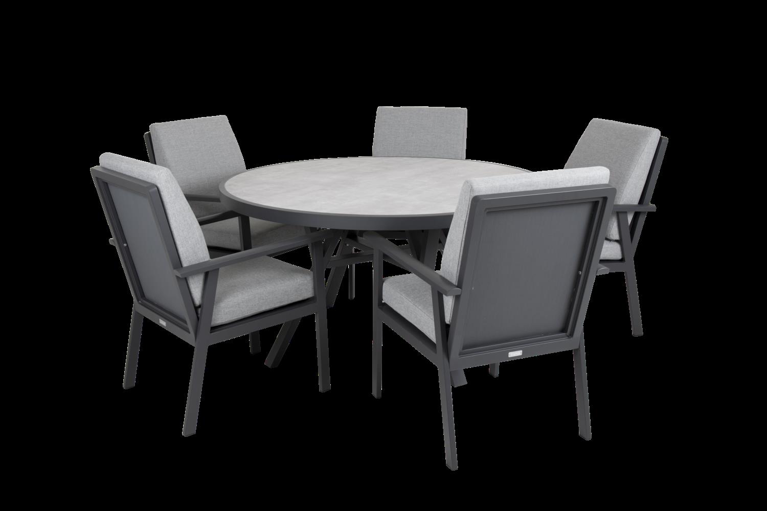 Brafab Samvaro Esstisch 140 x H 73 cm mit Glas