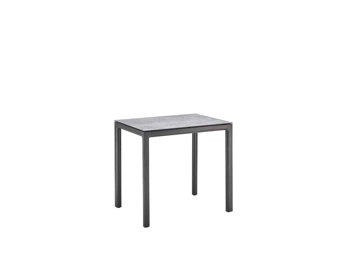 Solpuri SOFT Dining Tisch 80 x 60 cm Alu anthrazit Keramik Standart - cement anthracite