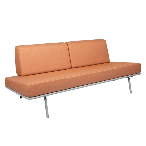 Weltevree Sofabed Stahl Grau Kissen Faded Orange