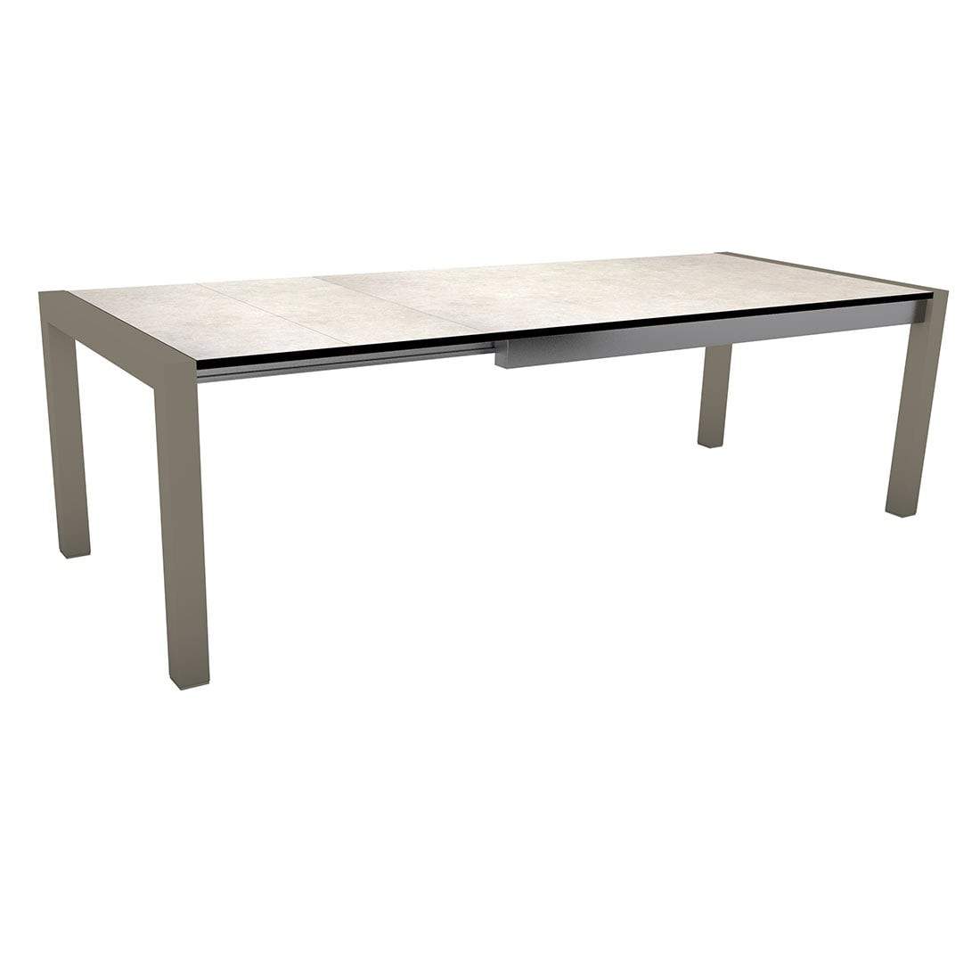 Stern Ausziehtisch 174 254x90 Cm Aluminium Taupe Mit Tischplatte